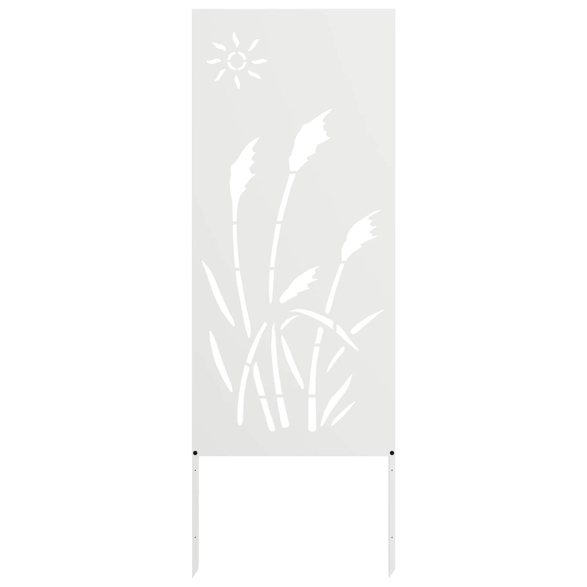 Vidaxl tuin privacy screen fretwerk wit 50 x 140 cm koudgewalst staal