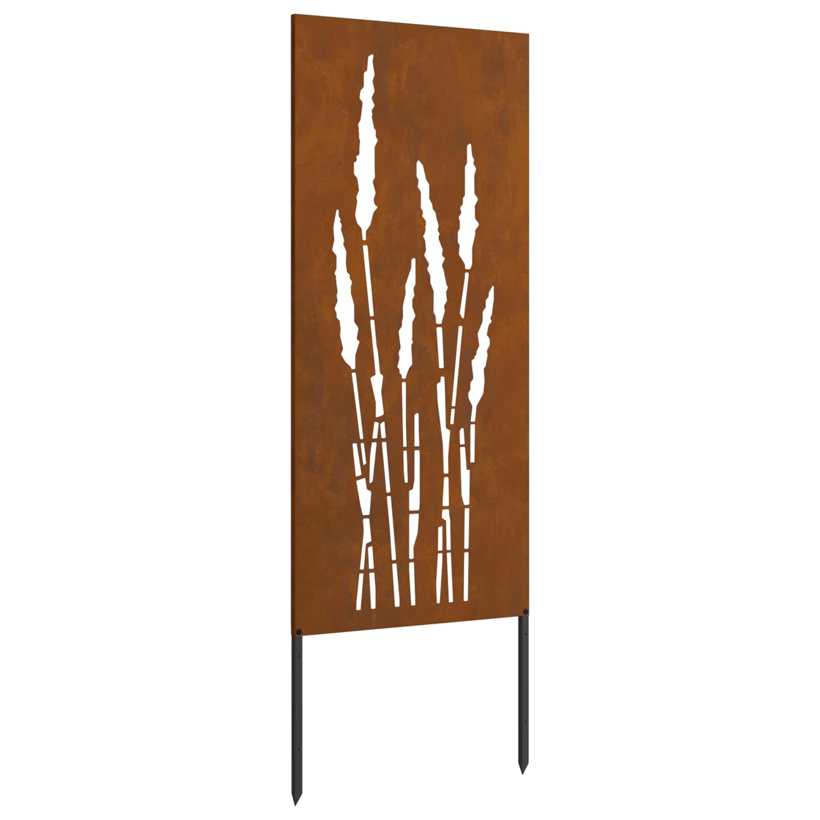 Vidaxl tuin privacy screen bloemen roestig 50 x 140 cm cortenstaal
