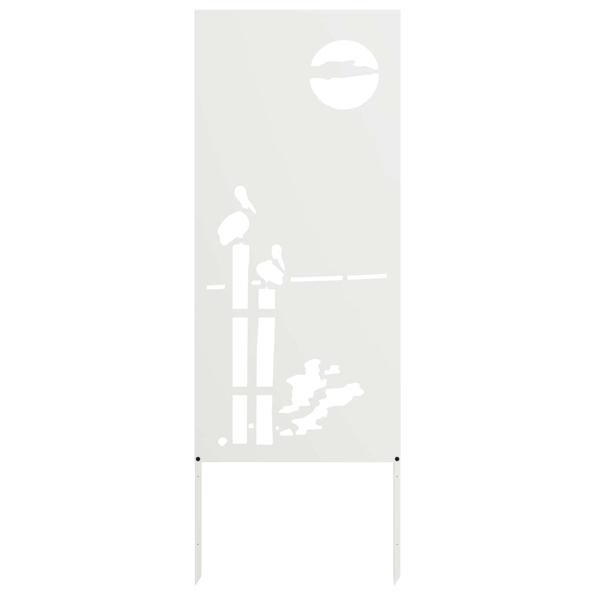 Vidaxl tuin privacy screen fretwerk wit 50 x 140 cm koudgewalst staal