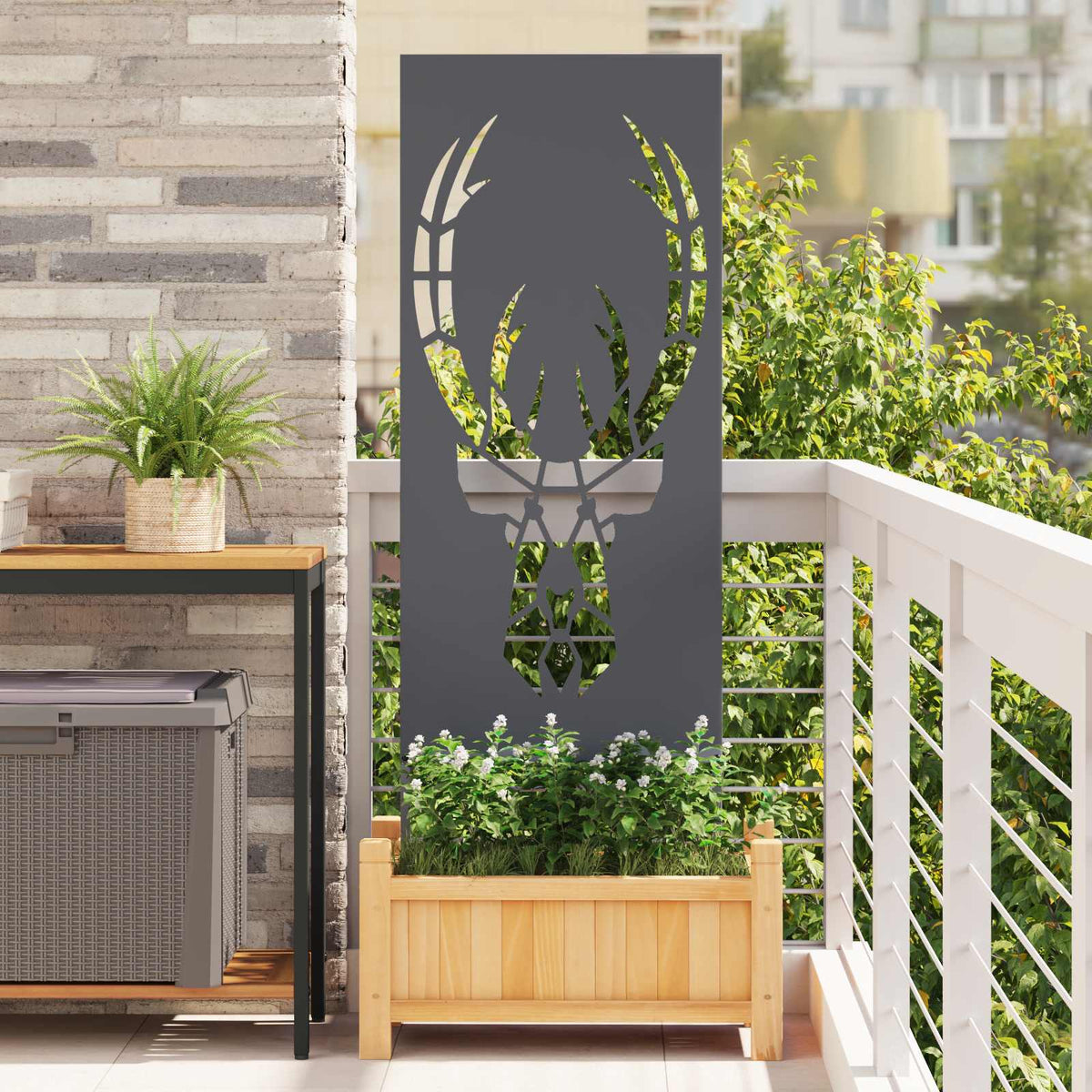 Vidaxl tuin privacy screen antraciet 50 x 140 cm koudgewalst staal