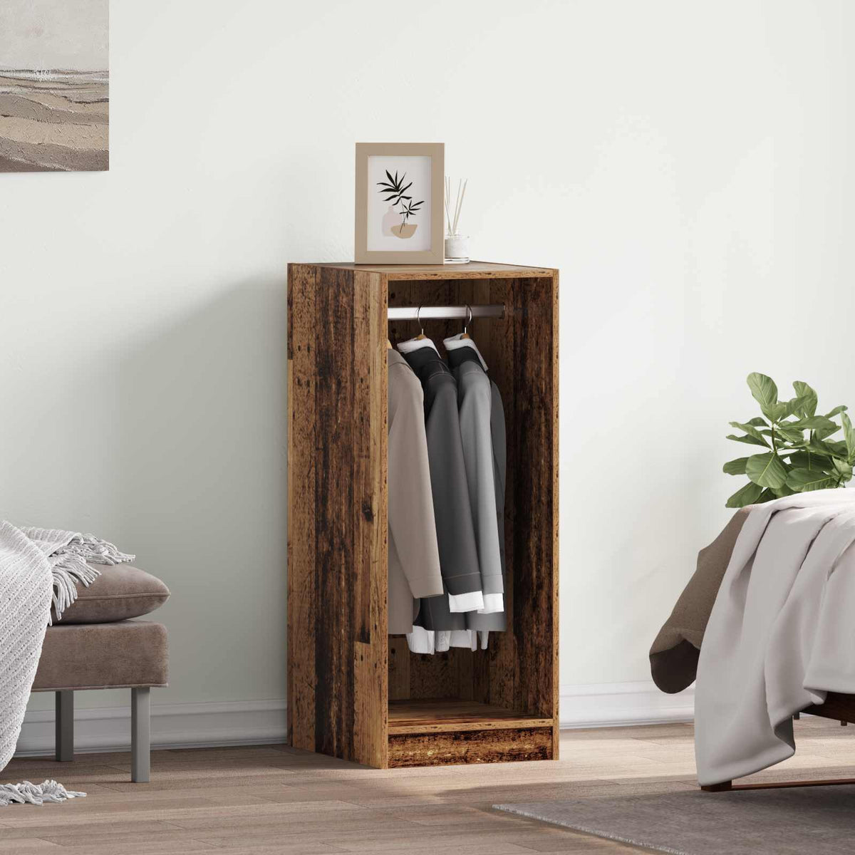 Vidaxl kledingkast oud hout 41 x 48 x 102 cm bewerkt hout