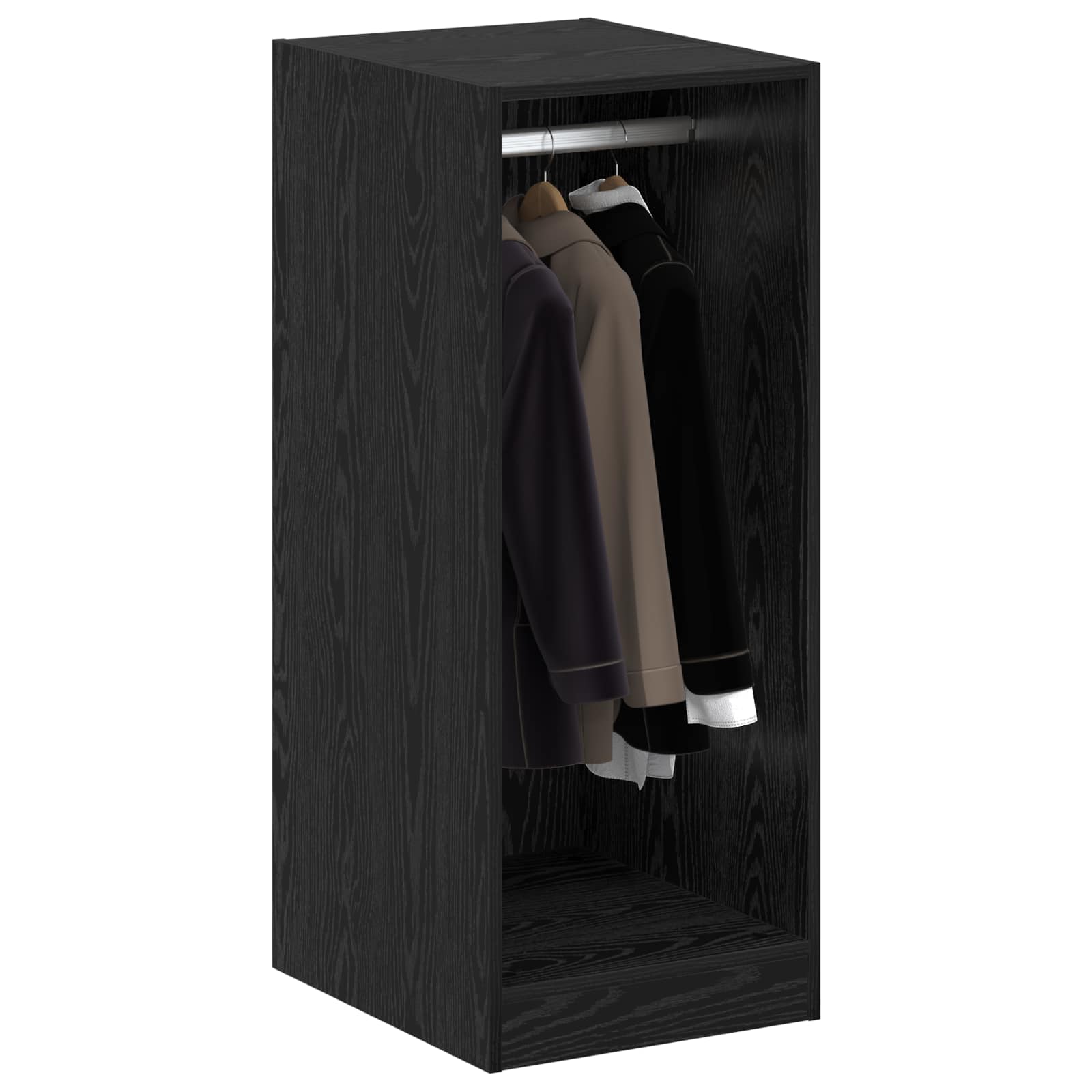 Vidaxl kledingkast zwart eiken 41 x 48 x 102 cm bewerkt hout