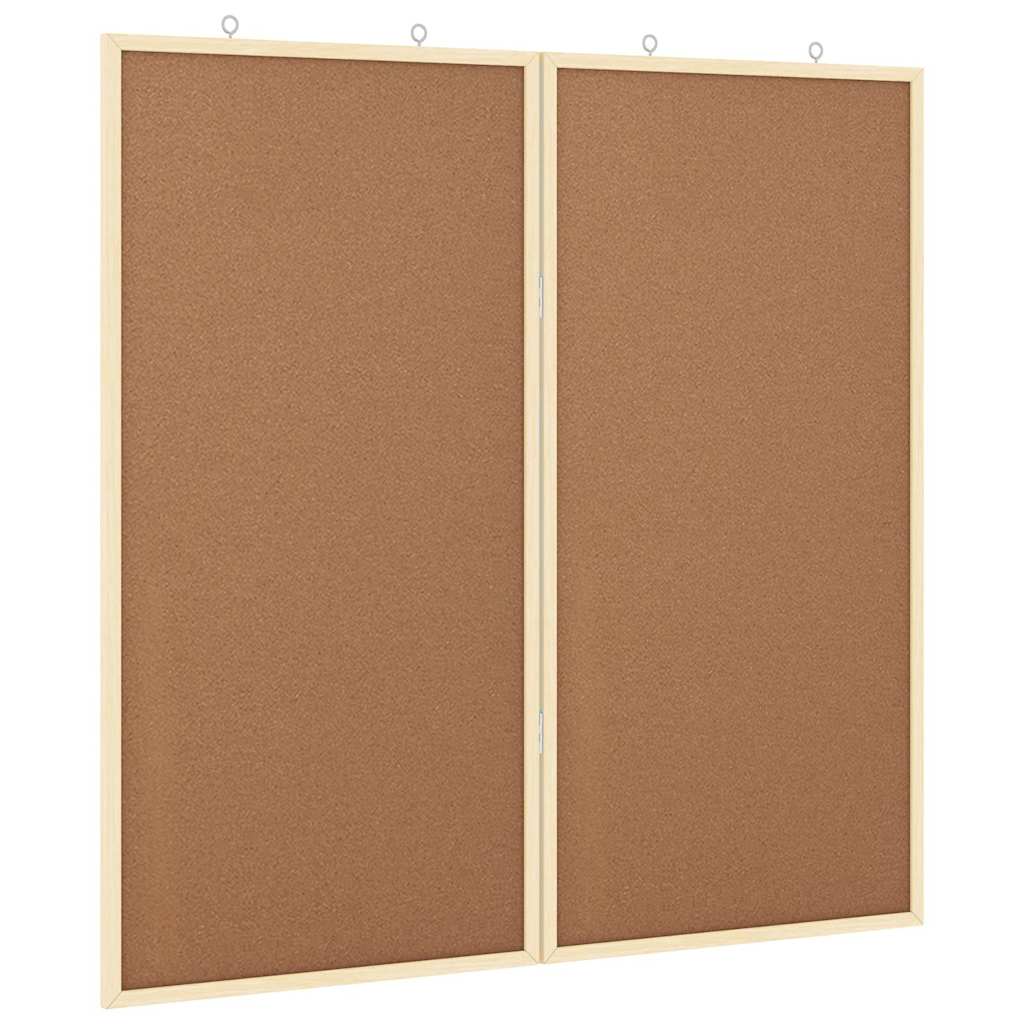 Vidaxl bulletinbord 80 x 80 x 1.4 cm massief grenenhout bruin