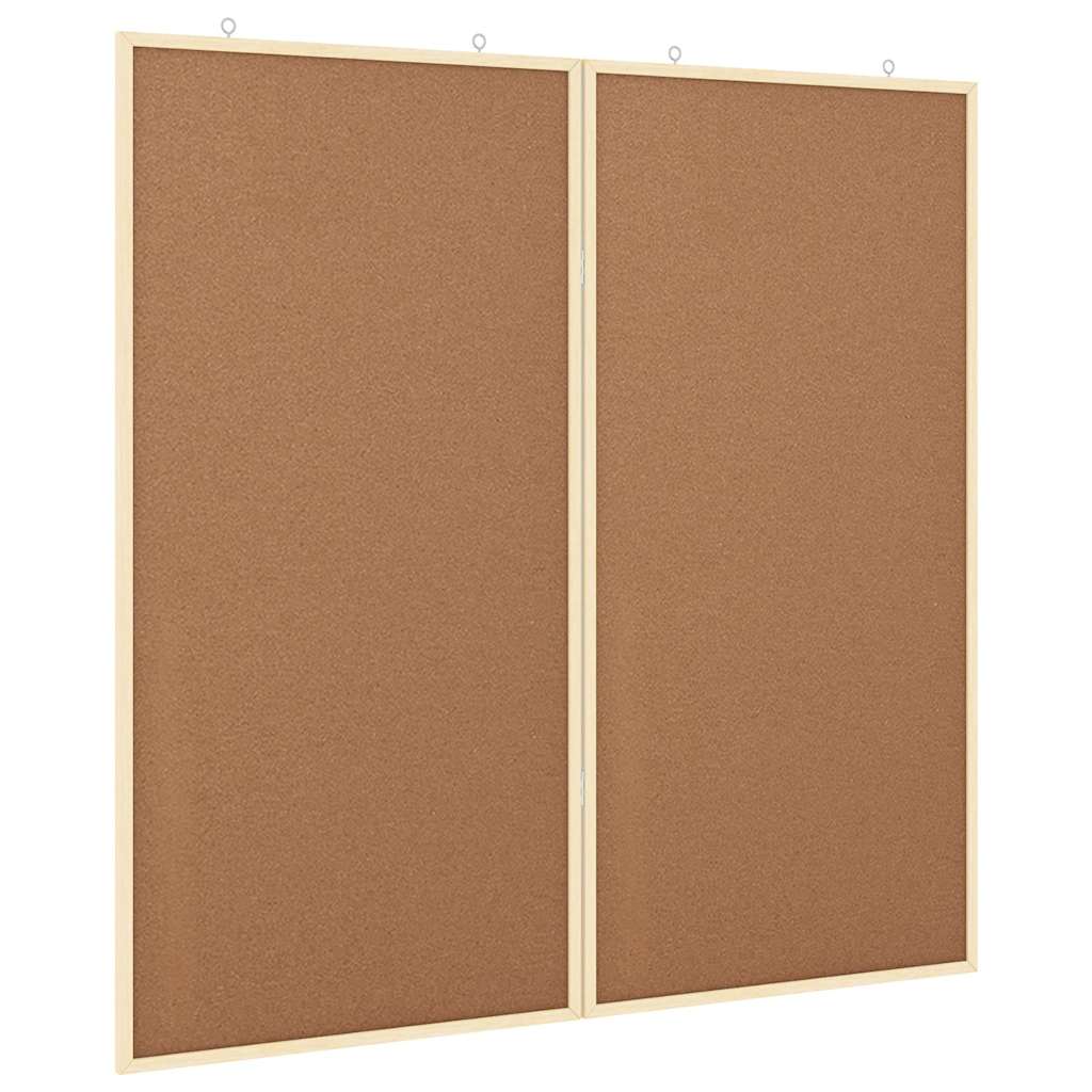 Vidaxl bulletinbord 100 x 100 x 1,4 cm massief grenenhout bruin