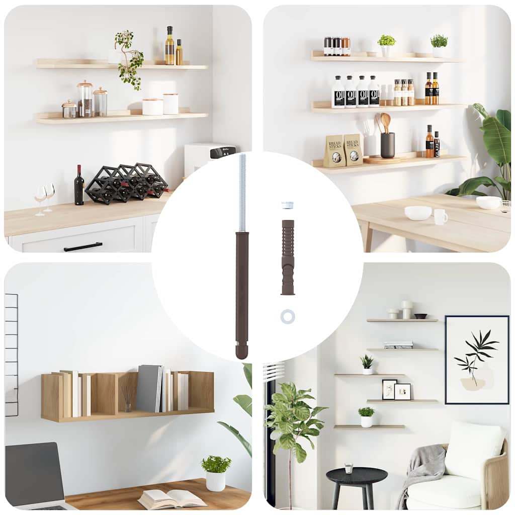 Vidaxl drijvende plank beugels 12 pcs beige ø12 x 190 mm staal