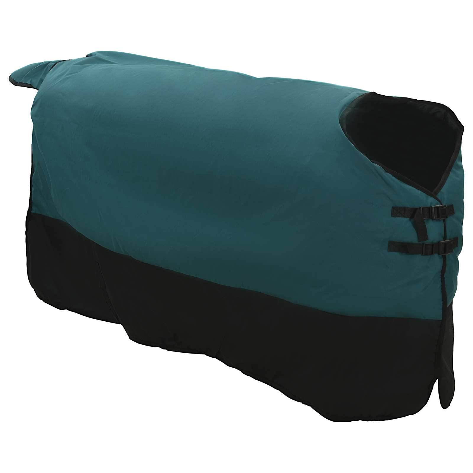 Vidaxl paardendeken donkergroen en zwart 145 cm polyester
