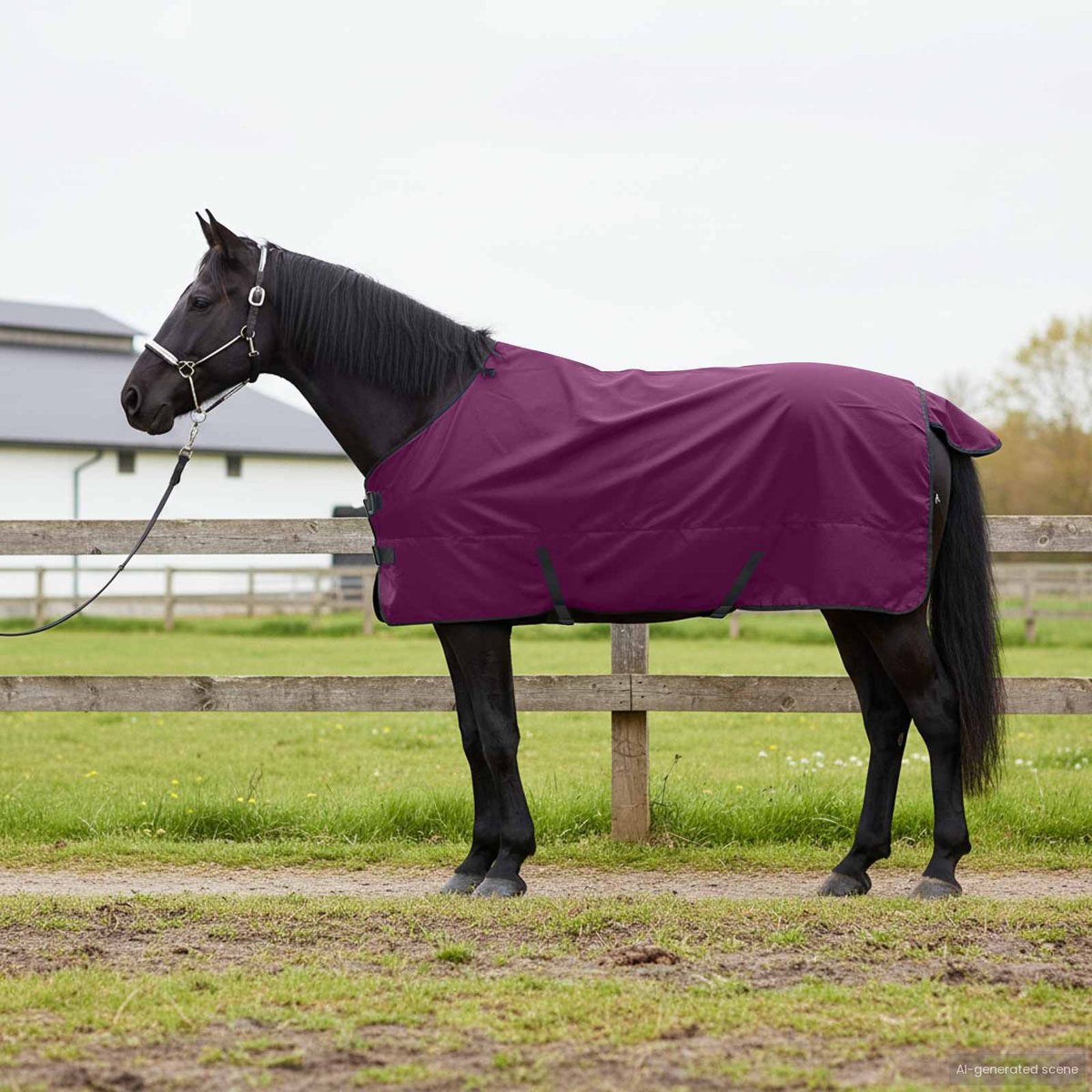 Vidaxl paardendeken volledig paars 105 cm polyester