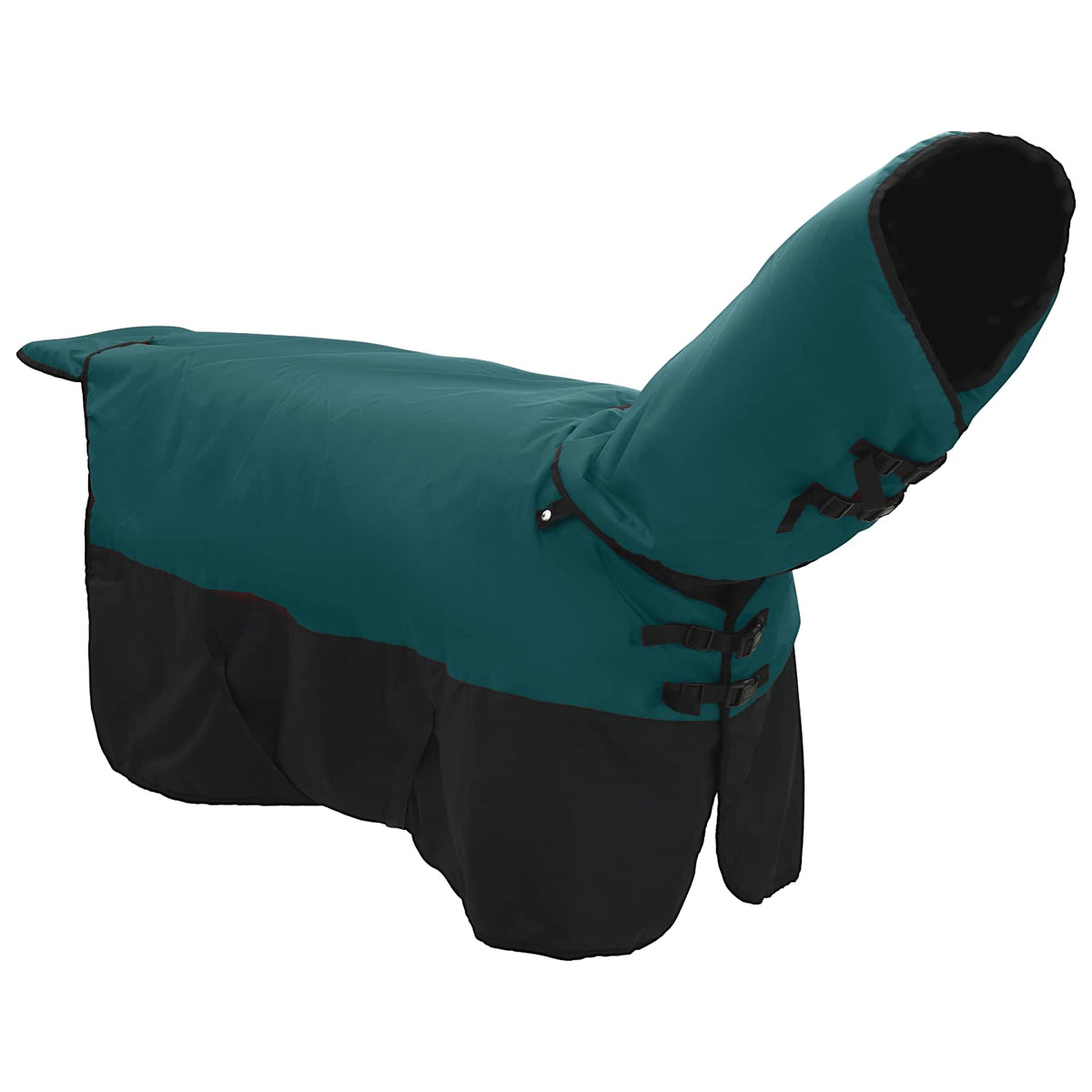 Vidaxl paardendeken donkergroen en zwart 85 cm polyester