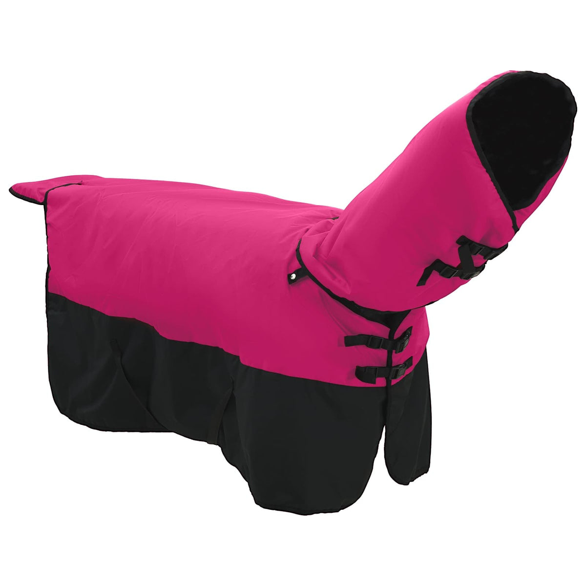 Vidaxl paardendeken roze en zwart 135 cm polyester
