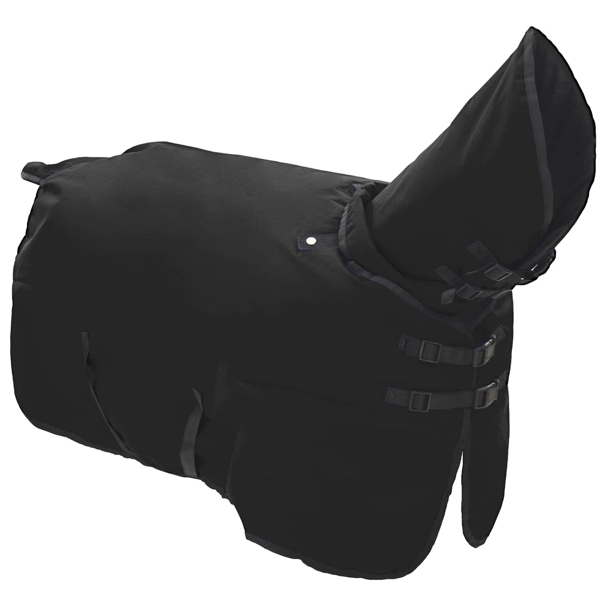 Vidaxl paardendeken volledig zwart 75 cm polyester