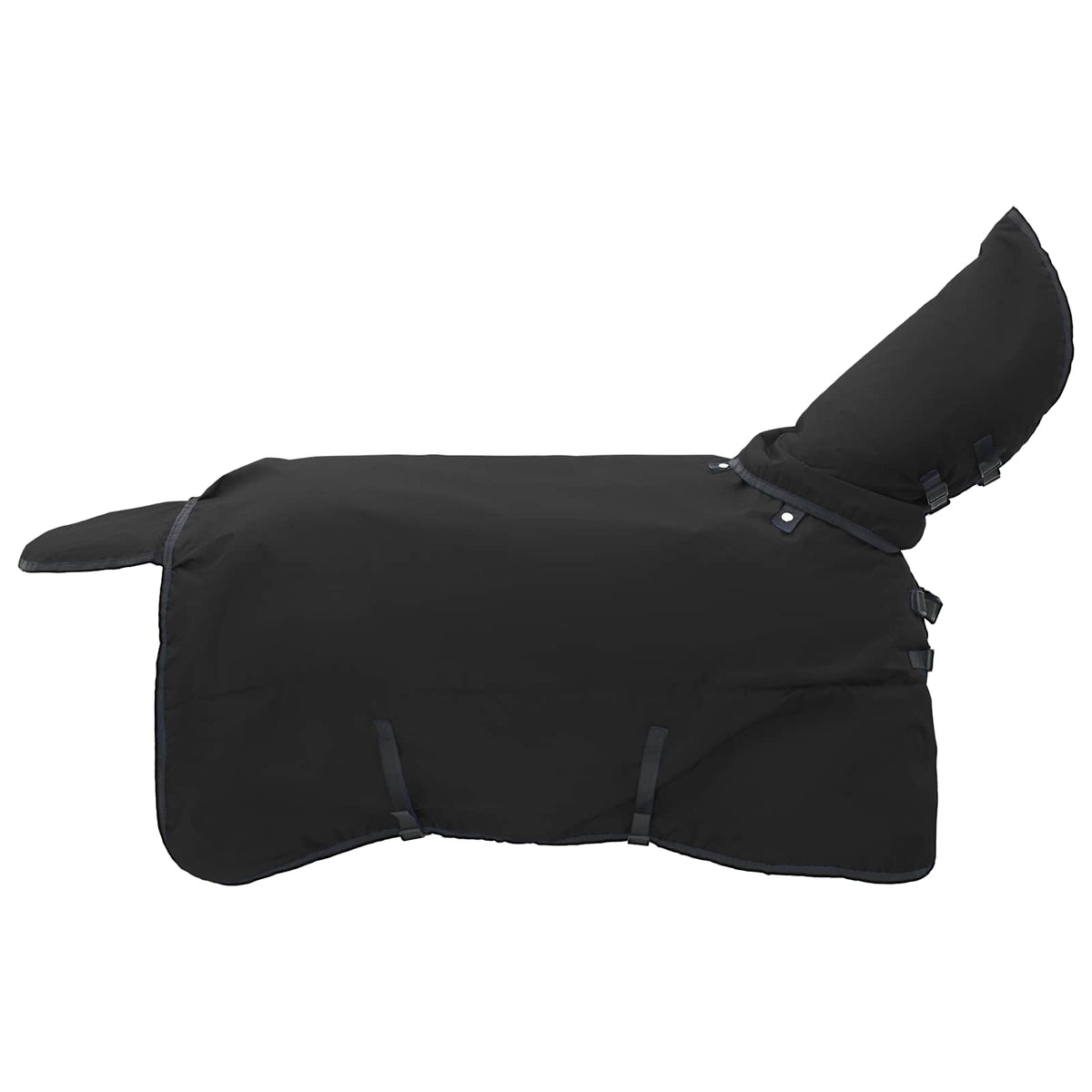 Vidaxl paardendeken volledig zwart 115 cm polyester