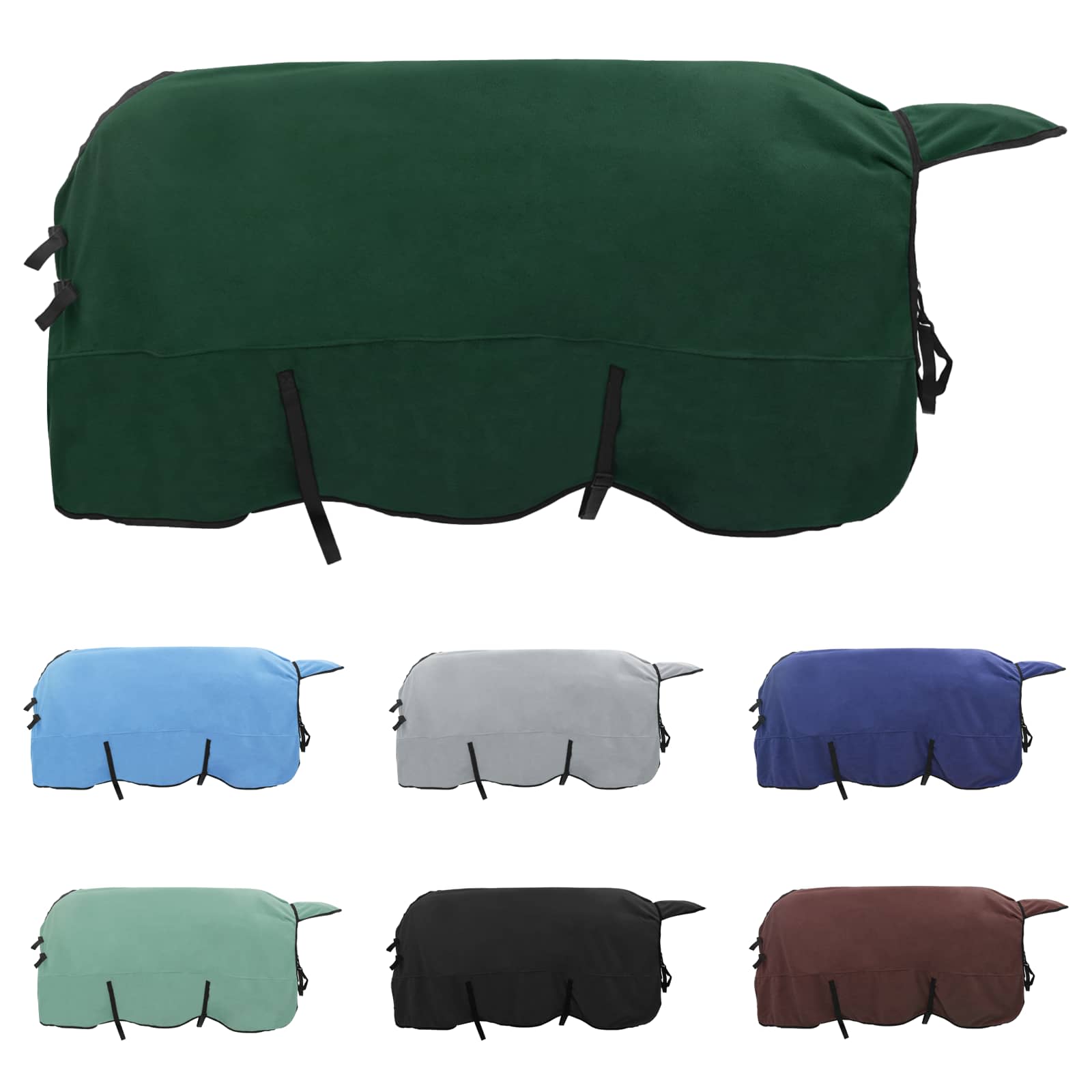 Vidaxl paardendeken volledig donkergroen 155 cm polyester fleece
