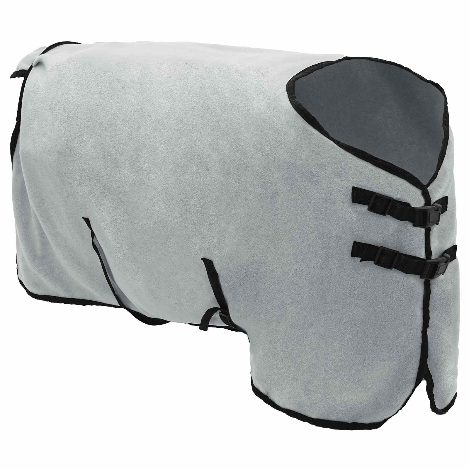 Vidaxl paardendeken volledig lichtgrijs en roze 75 cm polyester fleece