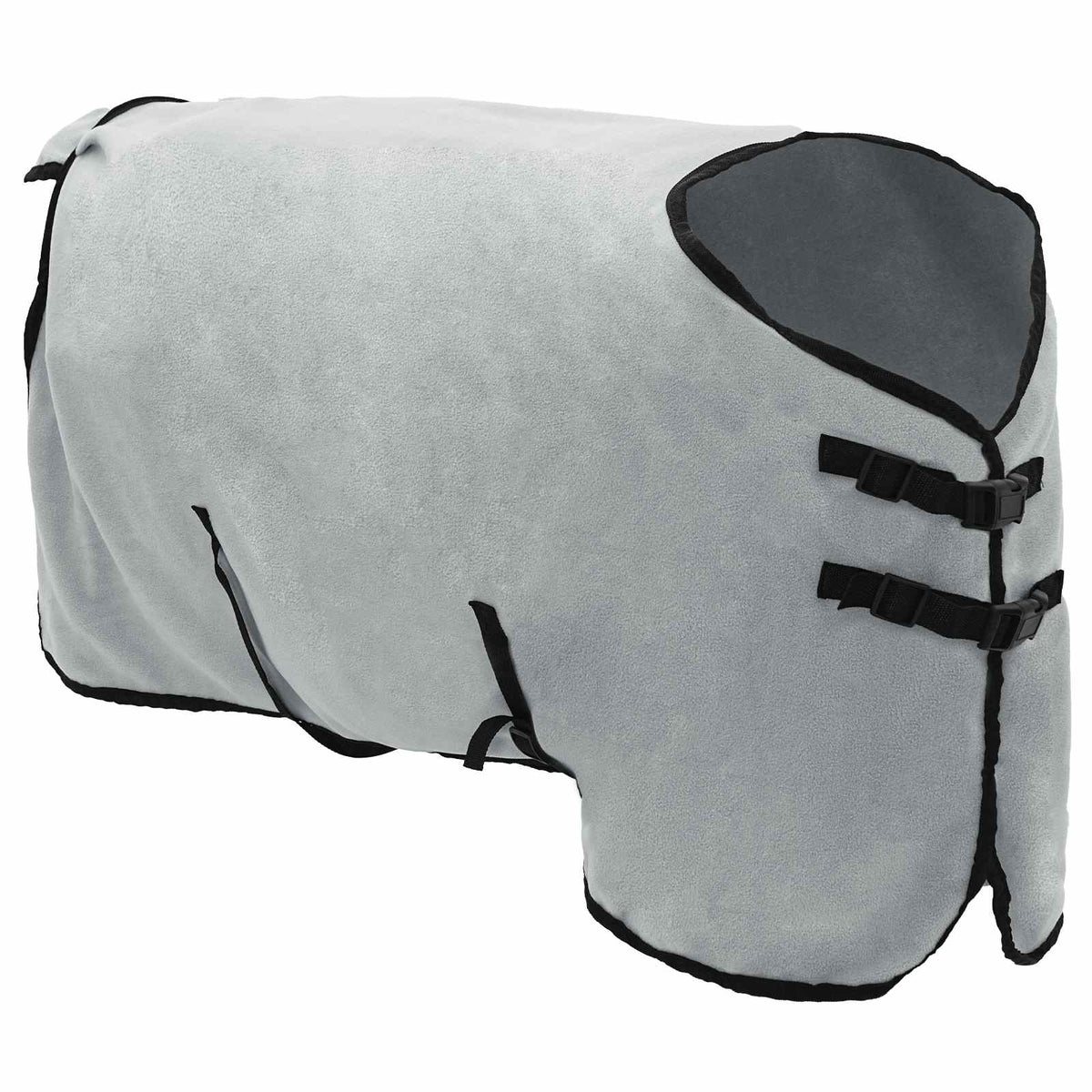Vidaxl paardendeken volledig lichtgrijs en roze 85 cm polyester fleece