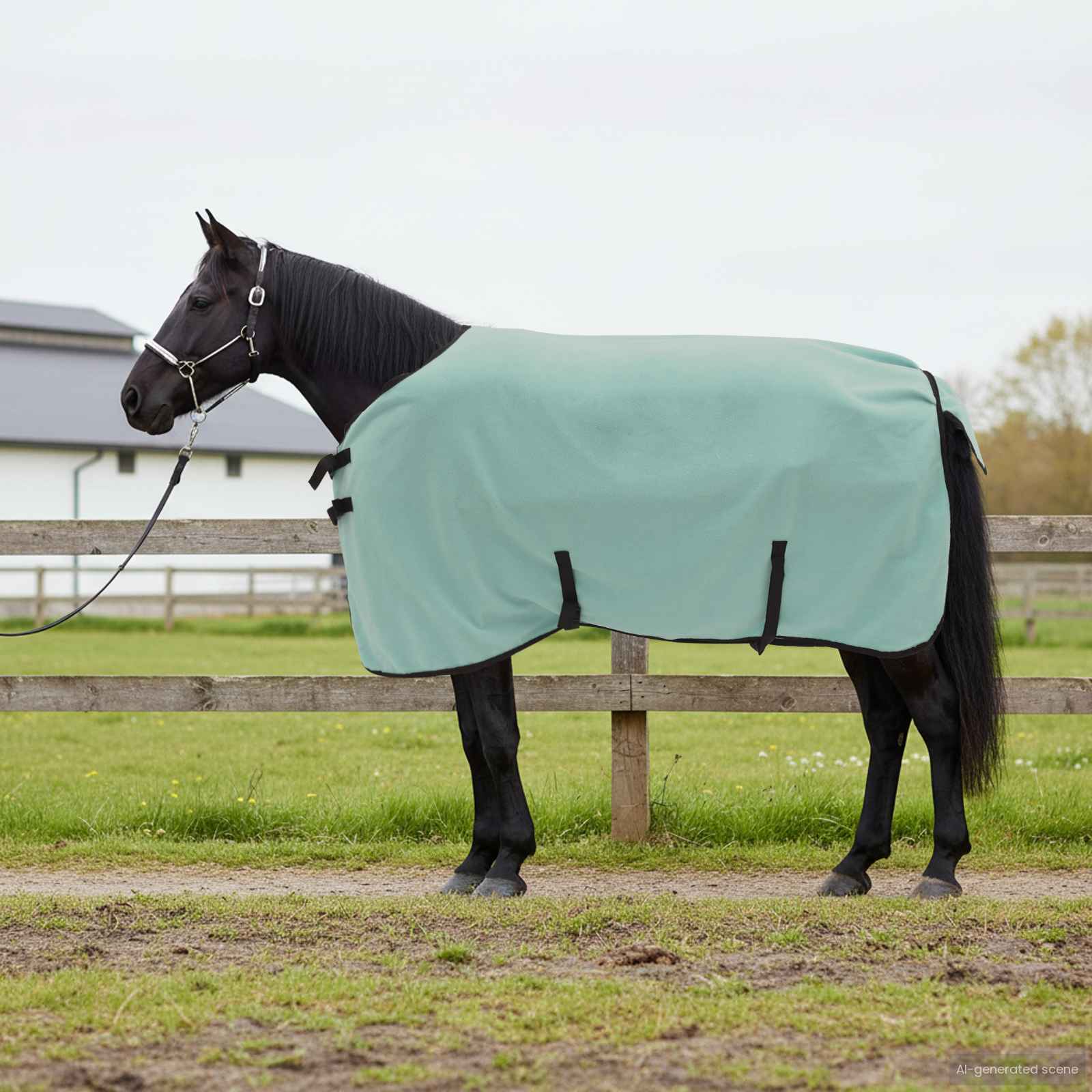Vidaxl paardendeken speciale groen 85 cm polyester fleece