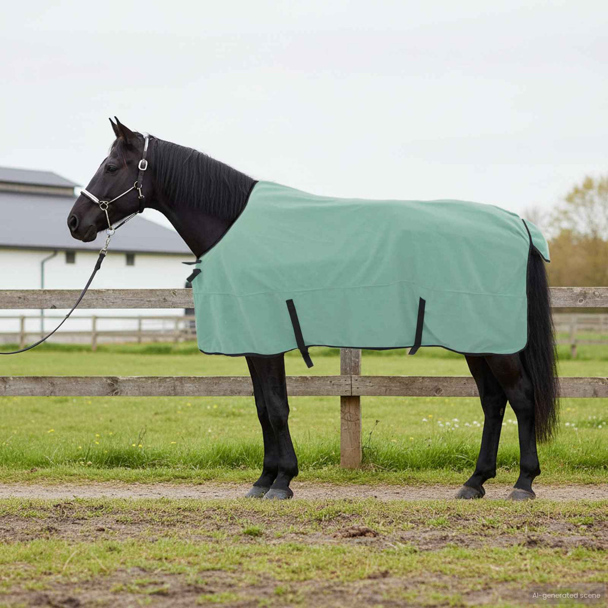 Vidaxl paardendeken speciale groen 165 cm polyester fleece