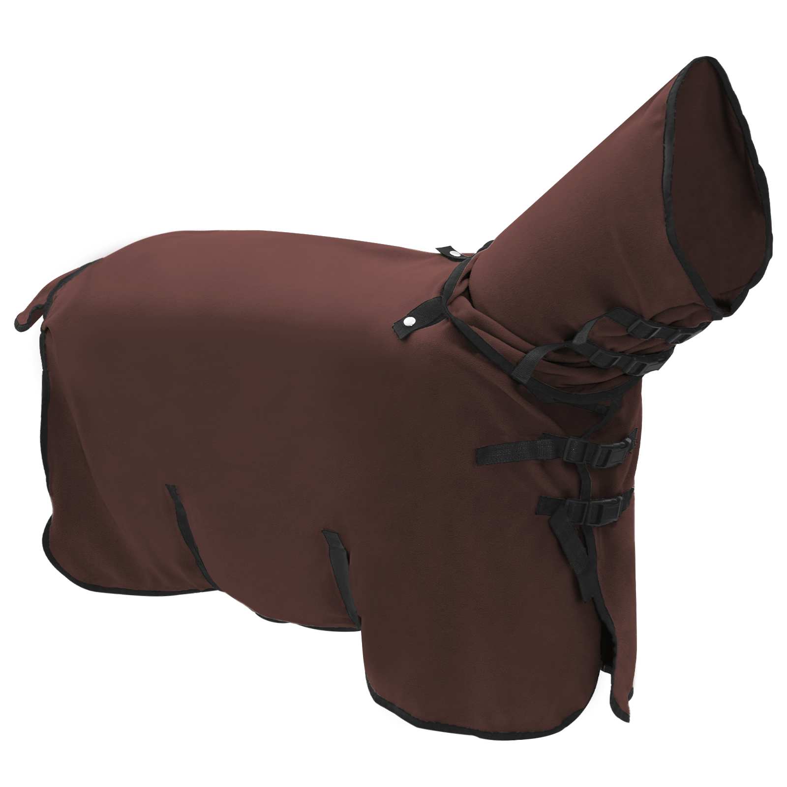 Vidaxl paardendeken volledig donkerbruin 105 cm polyester fleece