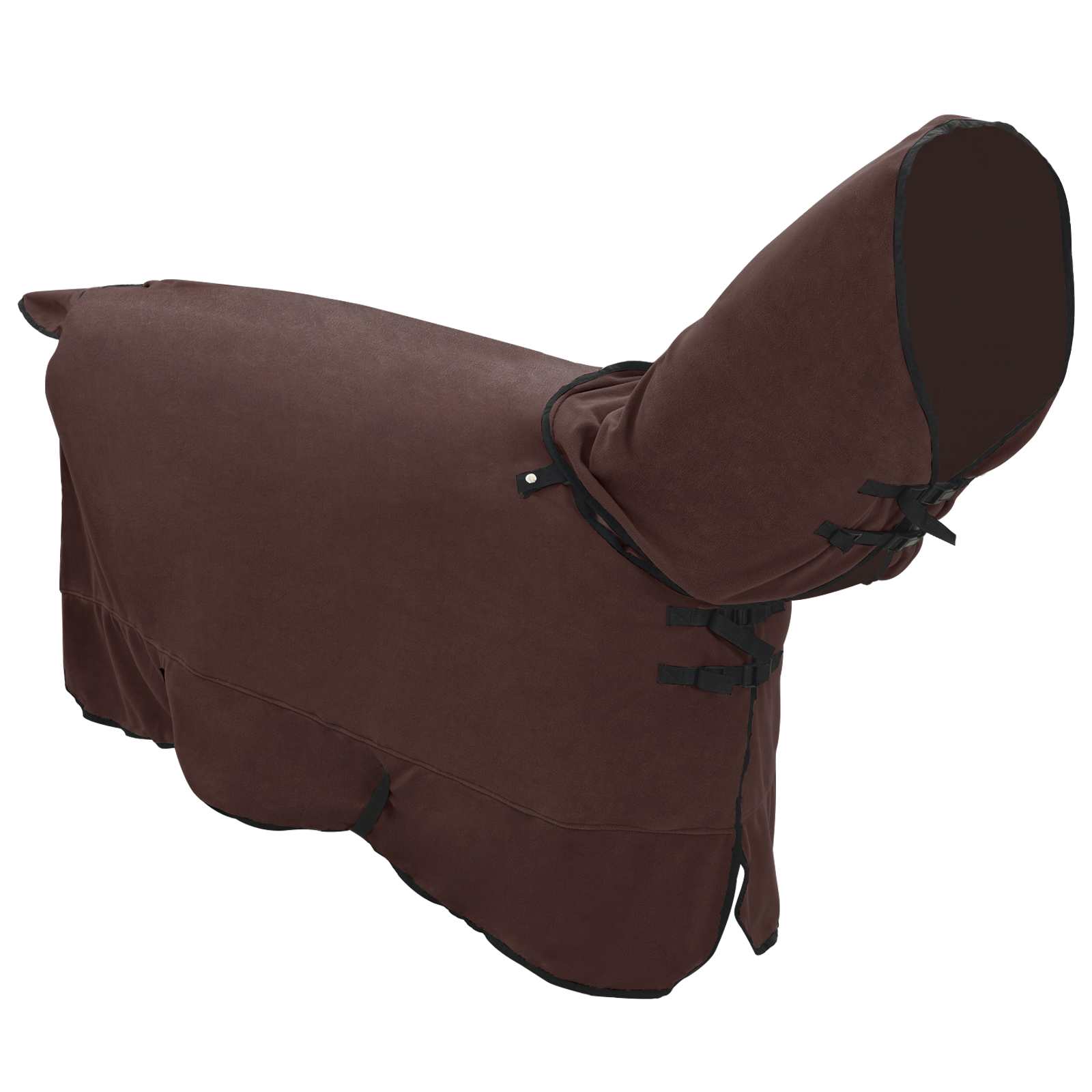 Vidaxl paardendeken volledig donkerbruin 165 cm polyester fleece