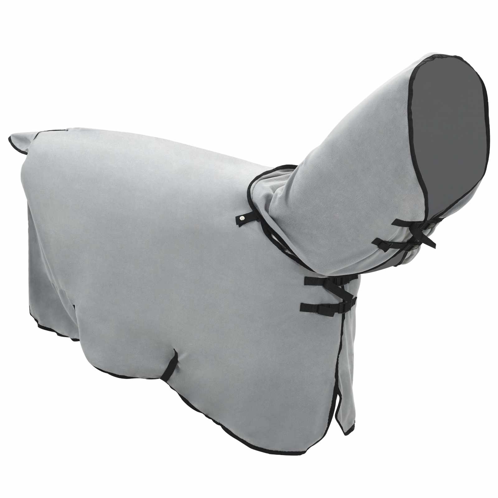 Vidaxl paardendeken volledig lichtgrijs en roze 75 cm polyester fleece