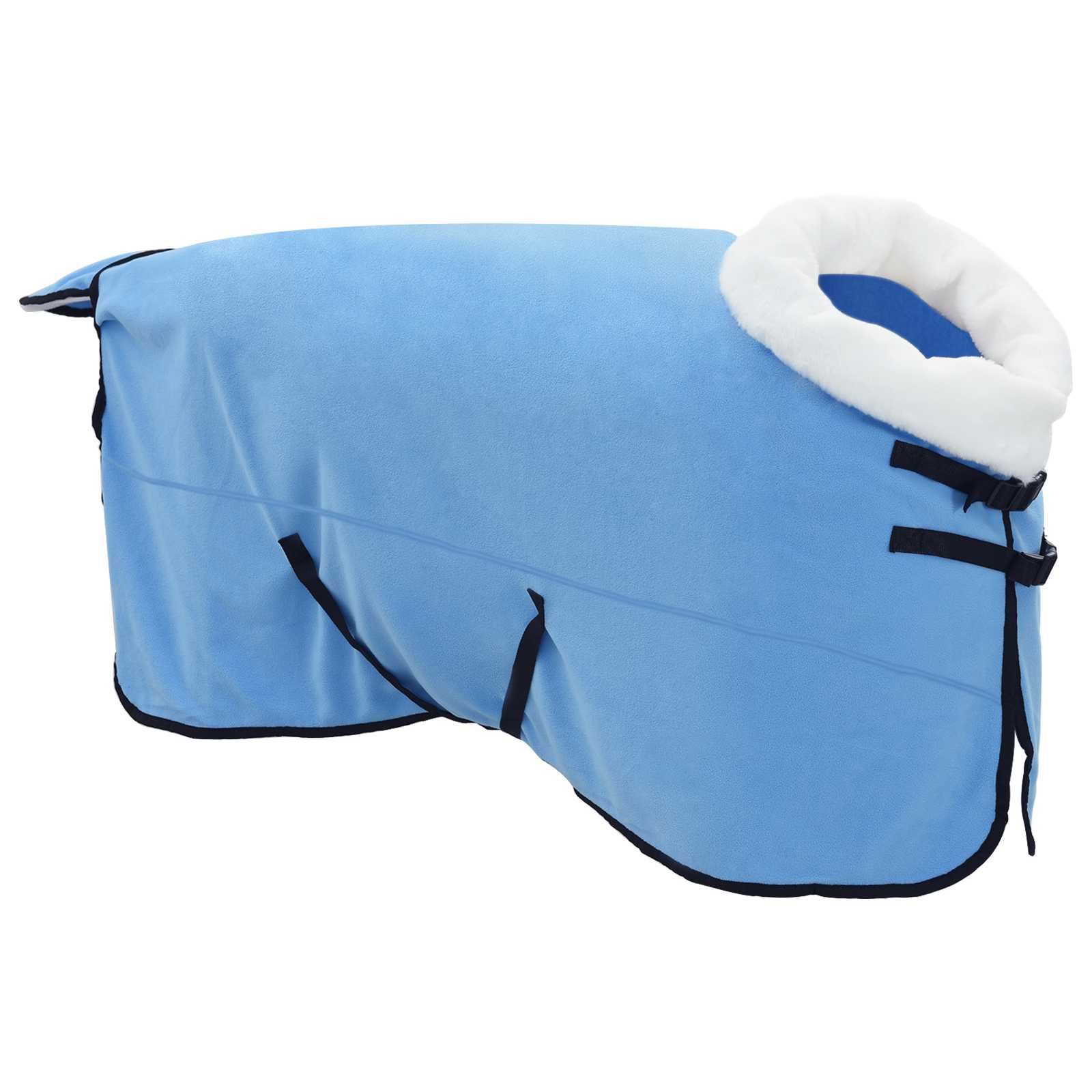 Vidaxl paardendeken volledige aqua 125 cm polar fleece