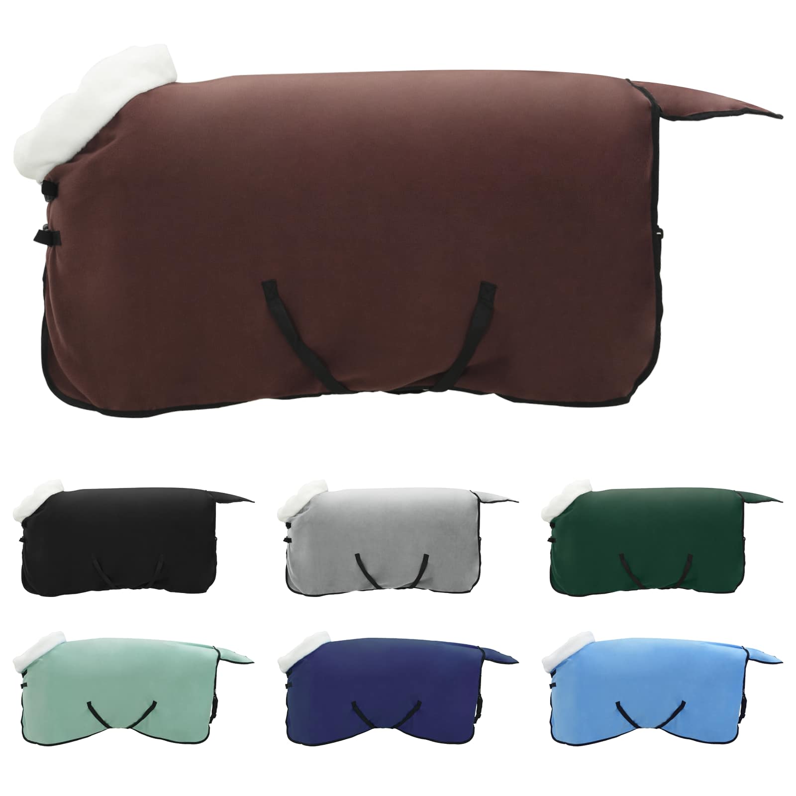 Vidaxl paardendeken volledig donkerbruin 85 cm polar fleece