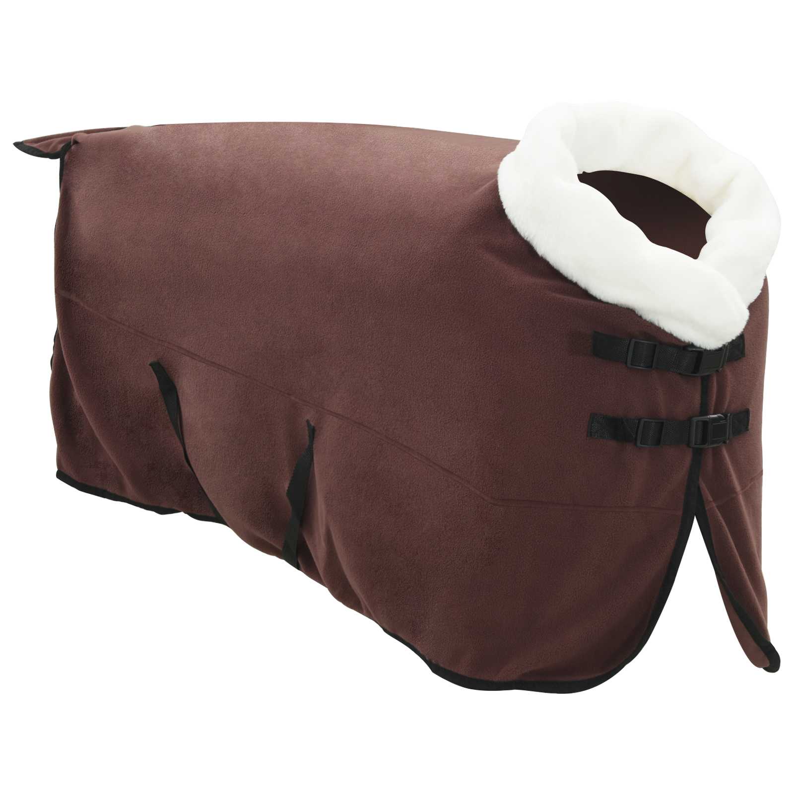 Vidaxl paardendeken volledig donkerbruin 165 cm polar fleece