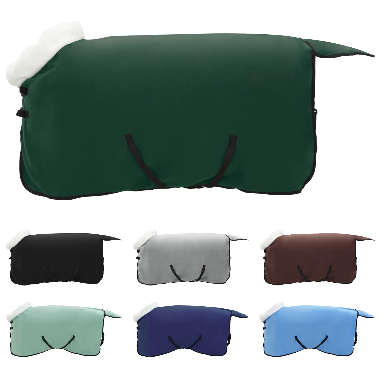 Vidaxl paardendeken volledig donkergroen 115 cm polar fleece