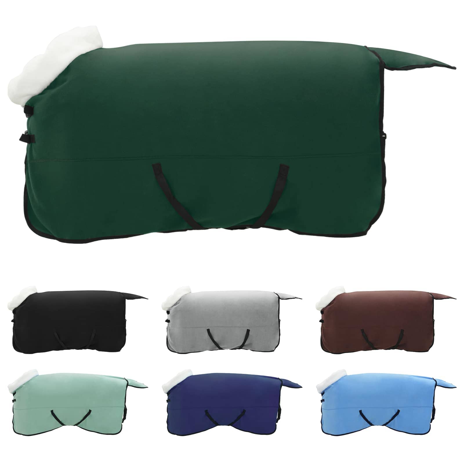 Vidaxl paardendeken volledig donkergroen 165 cm polar fleece
