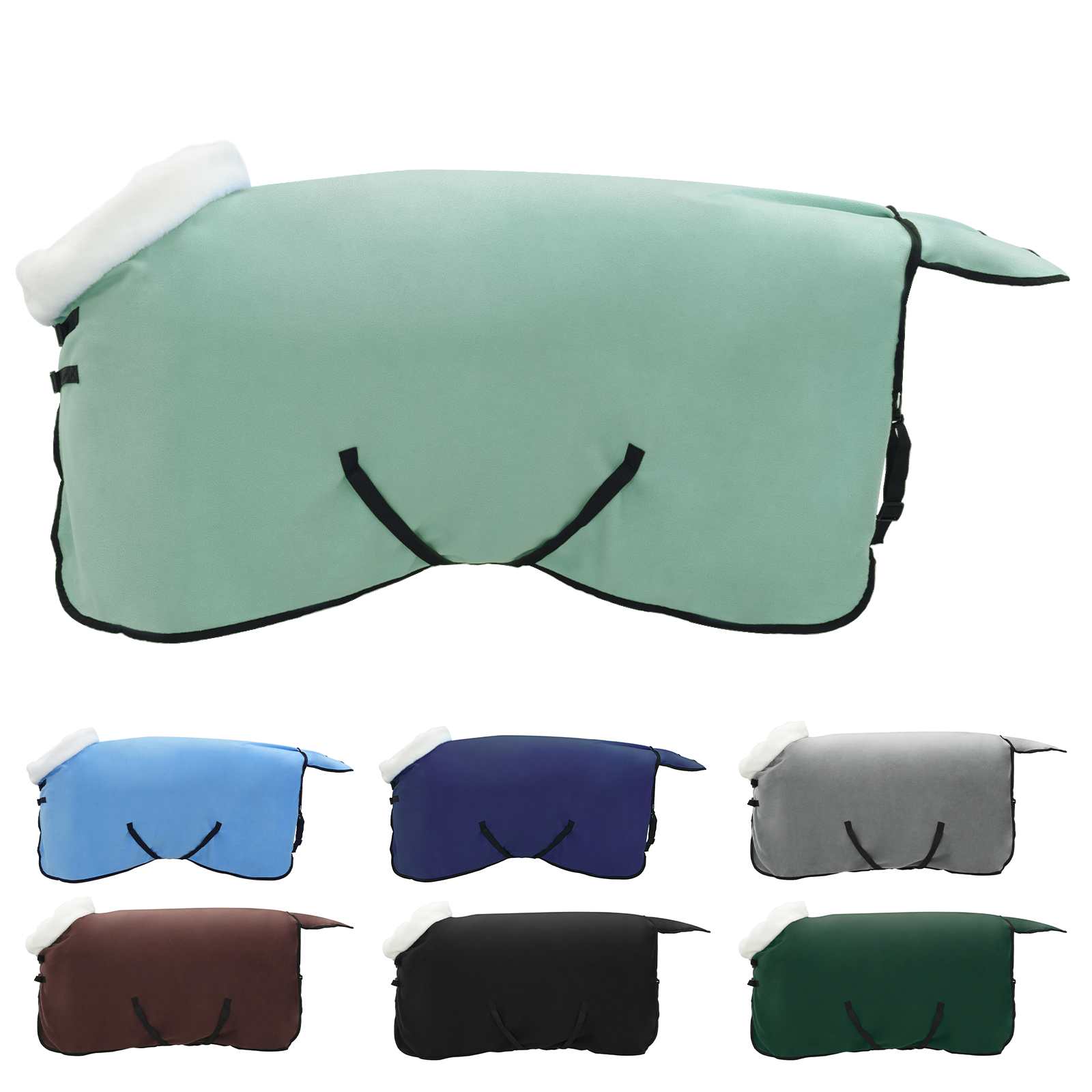 Vidaxl paardendeken volledig donkergroen 95 cm polar fleece
