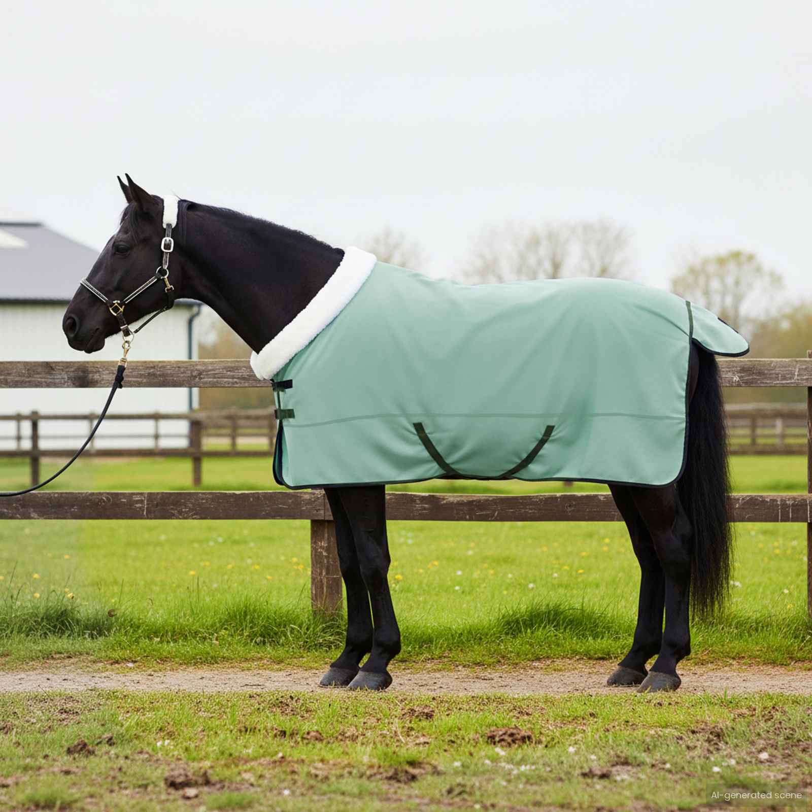 Vidaxl paardendeken speciale groen 125 cm polar fleece