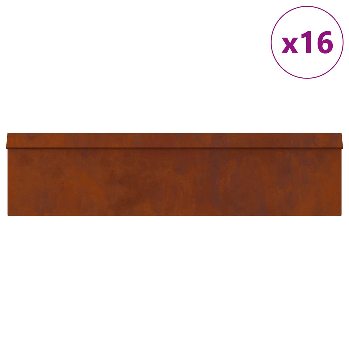 Vidaxl slakkenhekken 20 st 100 x 3,5 x 25 cm weervast staal roestig