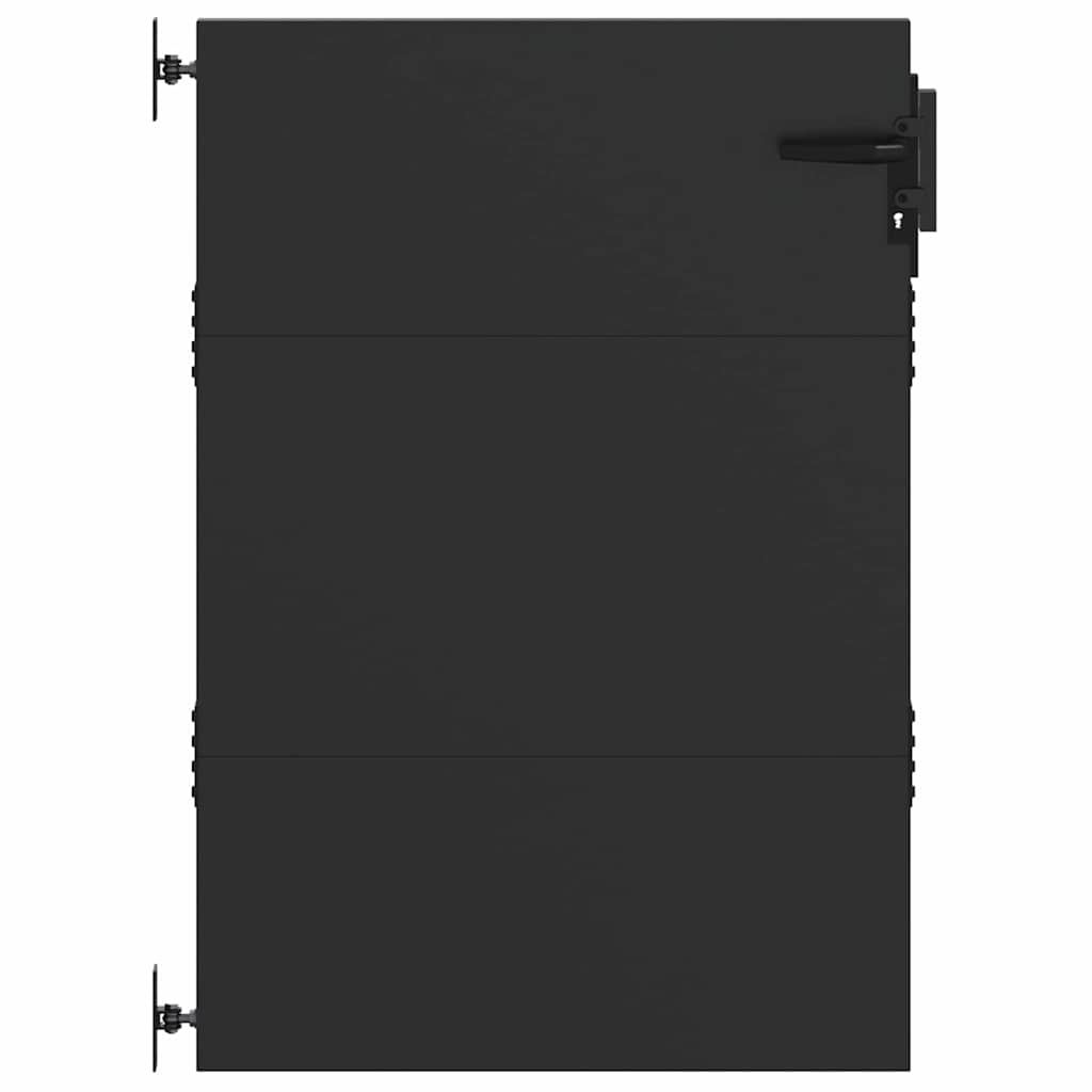 Vidaxl tuinpoort met slot zwart 85 x 125 cm poedergecoat staal