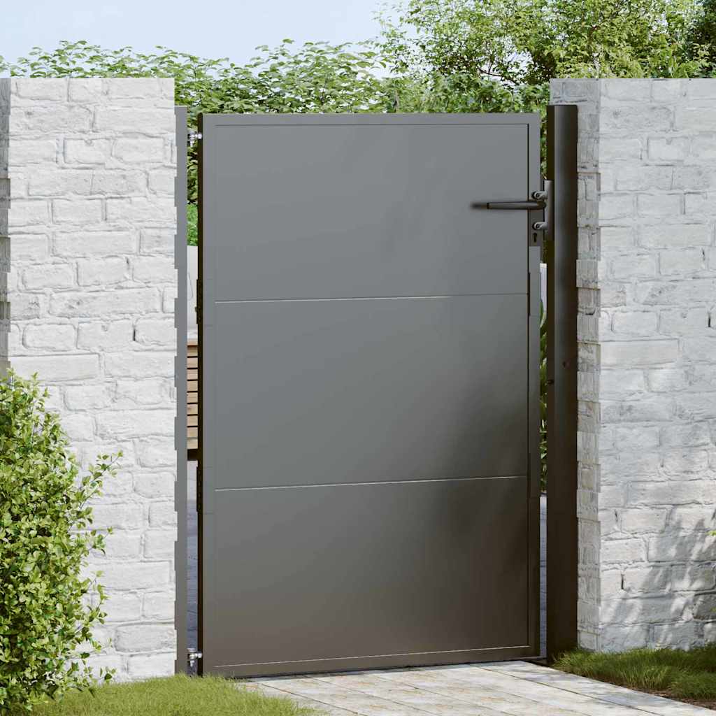 Vidaxl tuinpoort met slot zwart 110 x 130 cm gepoedercoat staal