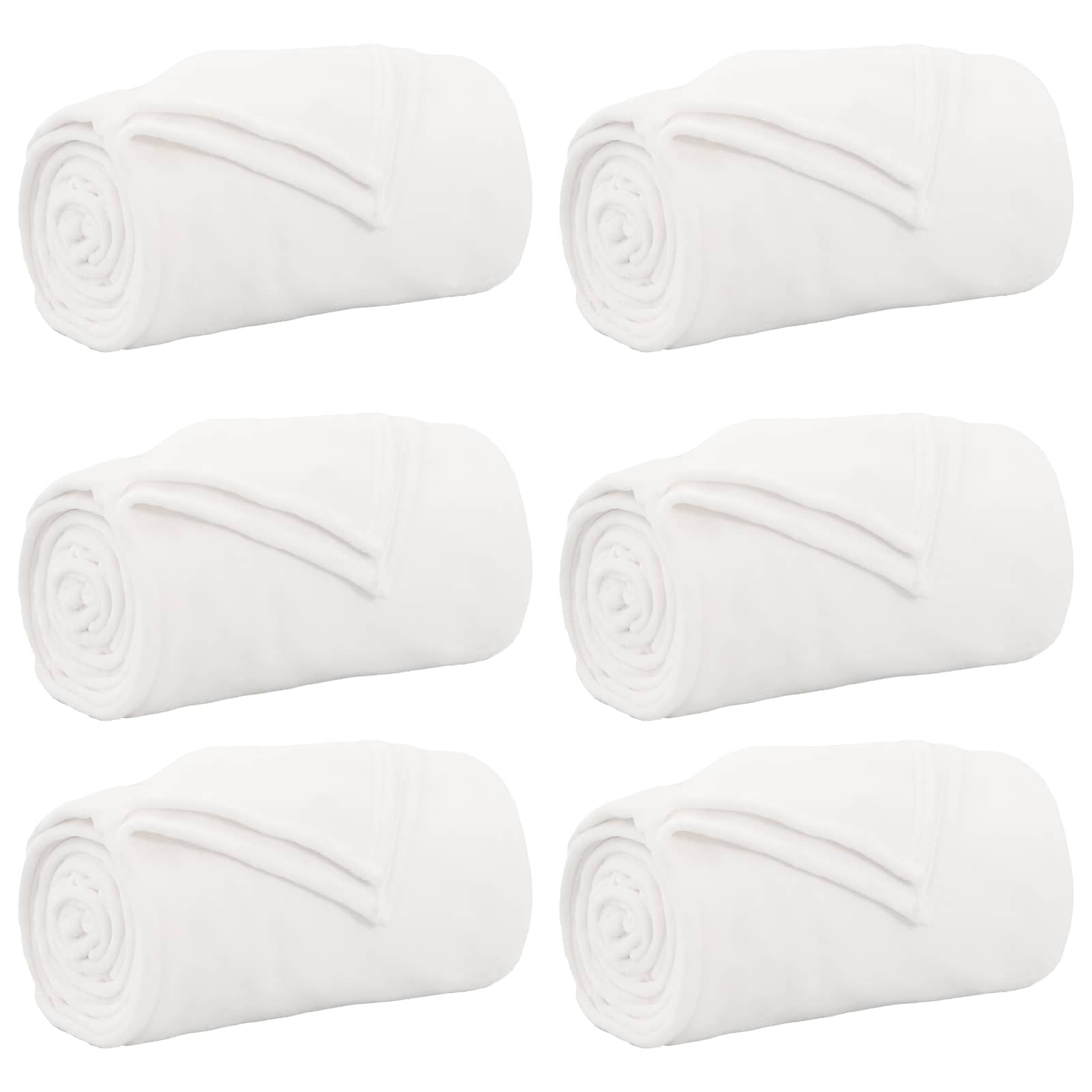 Vidaxl kleden 6 pcs wit 150 x 200 cm fleece