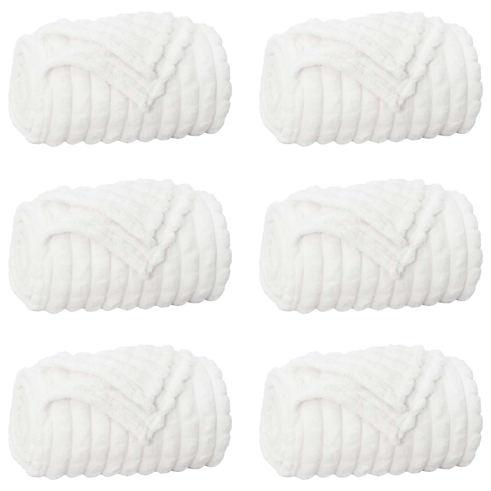 Vidaxl kleden 6 pcs wit 270 x 240 cm fleece