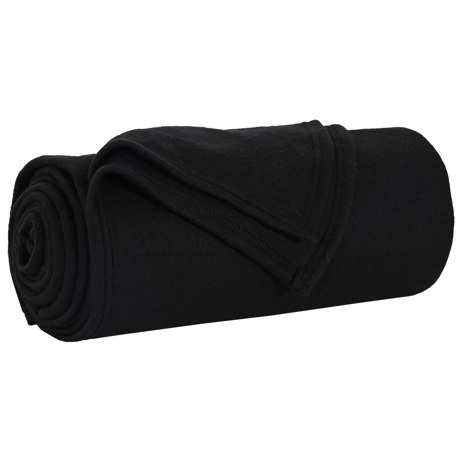 Vidaxl gooi deken zwart 170 x 130 cm fleece