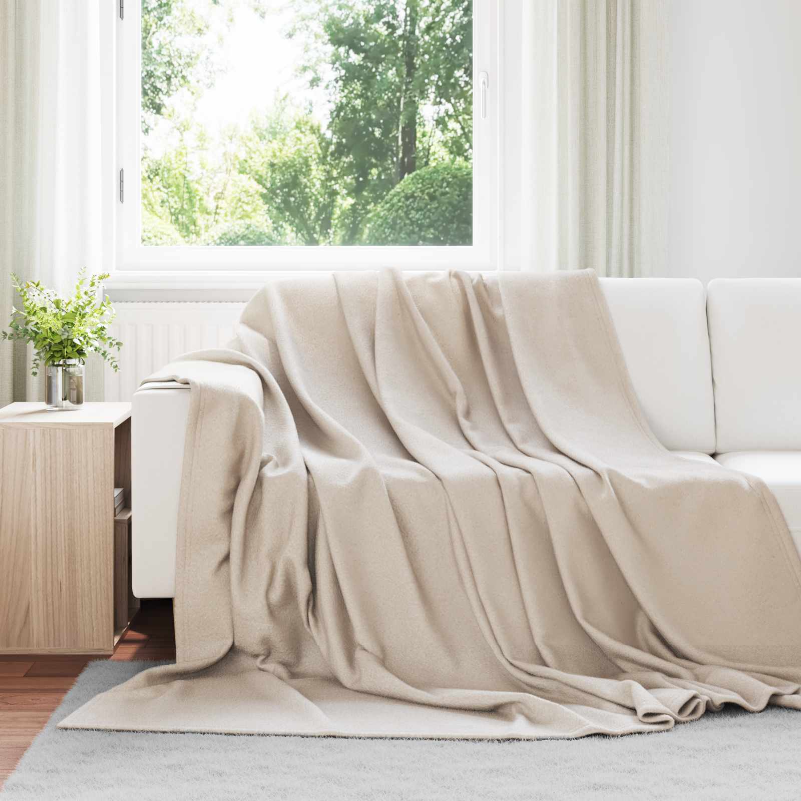 Vidaxl kleden 6 pcs beige 240 x 220 cm fleece