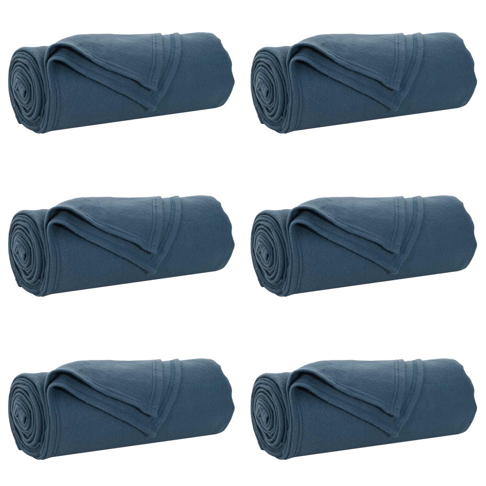 Vidaxl kleden 6 pcs marineblauw 200 x 150 cm fleece