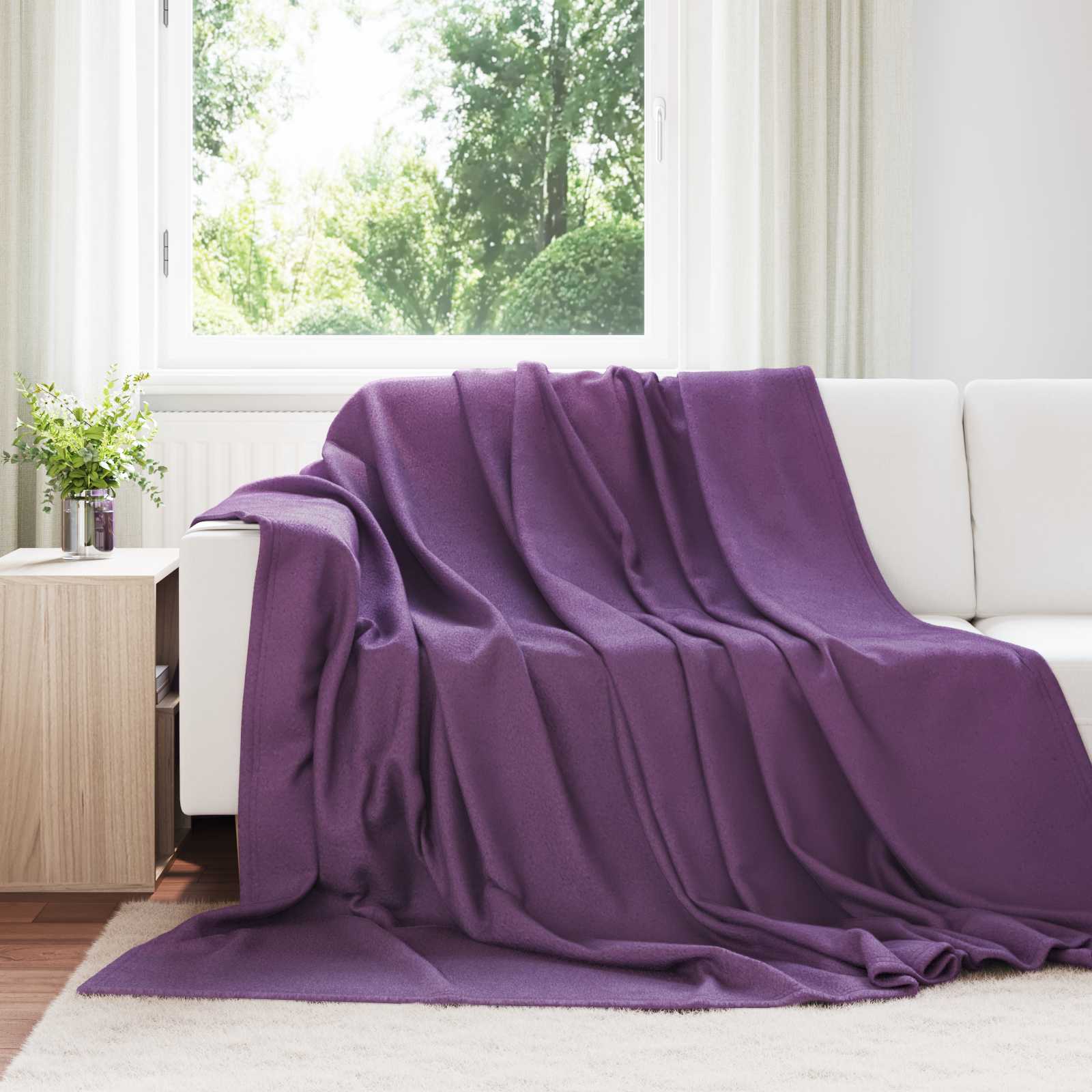 Vidaxl kleden 6 pcs paars 240 x 220 cm fleece