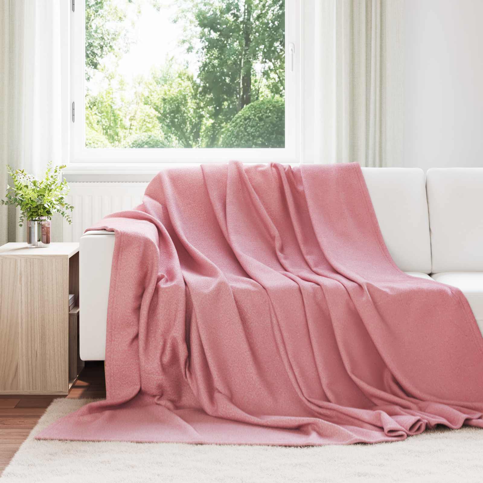 Vidaxl kleden 6 pcs roze 270 x 240 cm fleece