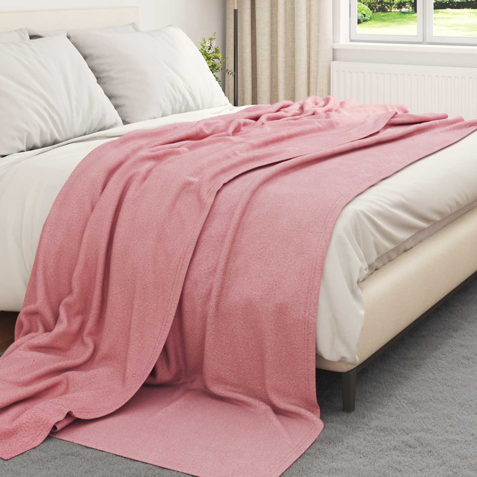 Vidaxl kleden 24 pcs roze 240 x 220 cm fleece