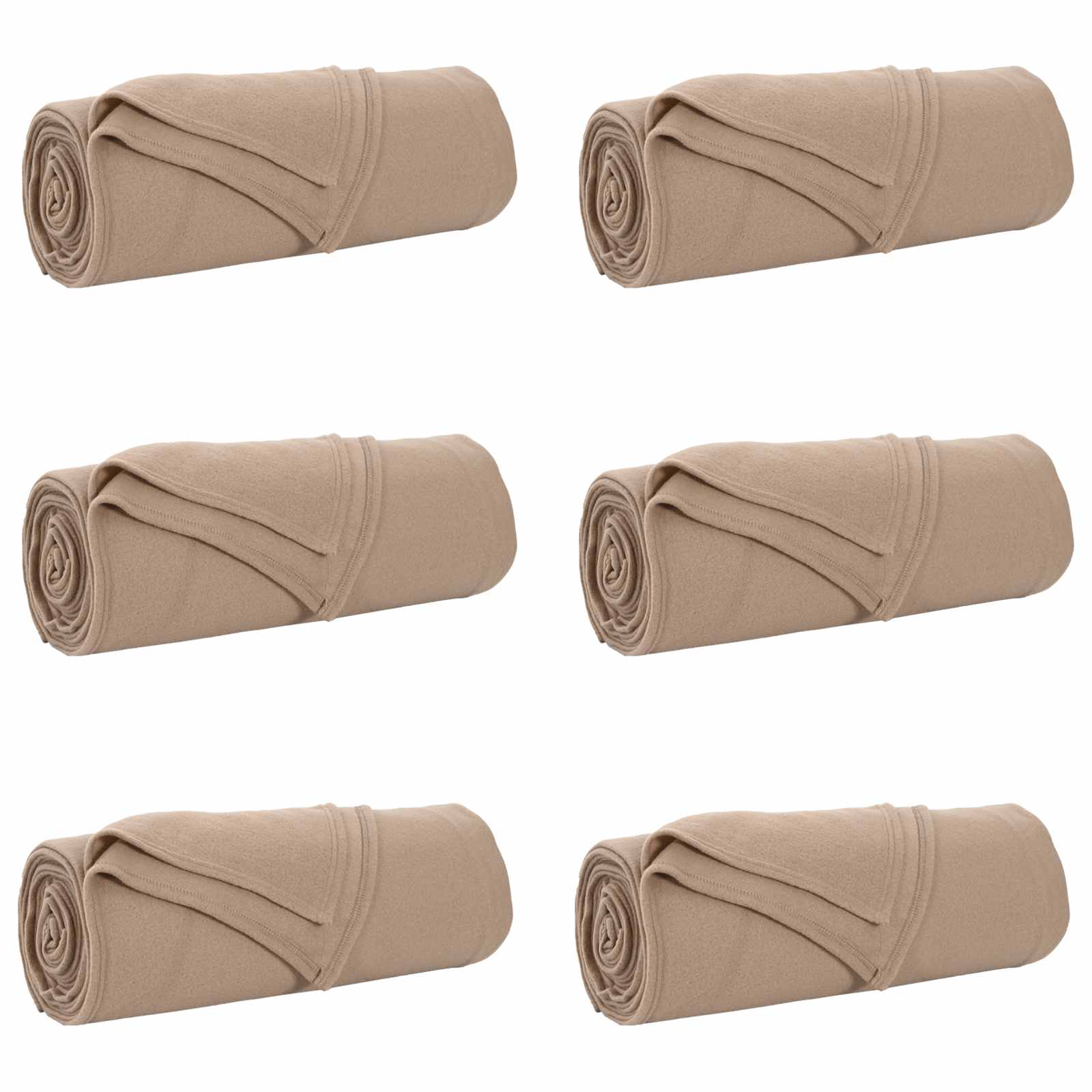 Vidaxl kleden 6 pcs kameel 350 x 270 cm fleece
