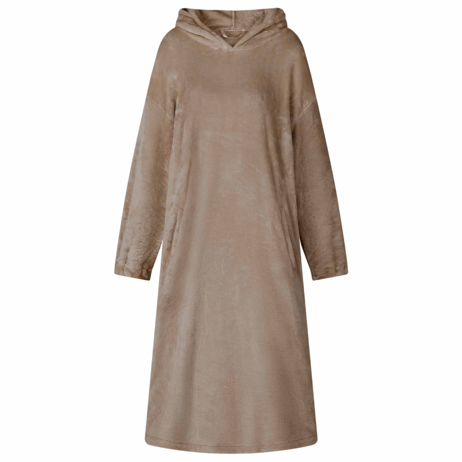 Vidaxl deken hoodie kameel m flanel