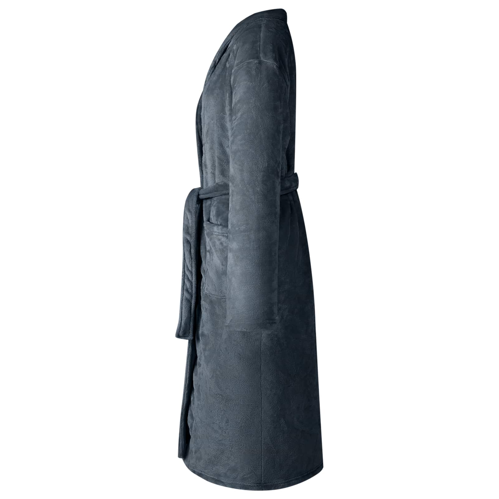Vidaxl badjas zonder kap marineblauw xxl flanel