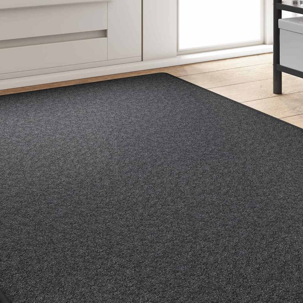 Vidaxl tapijt loper donkergrijs 100 x 300 cm 100% polypropyleen