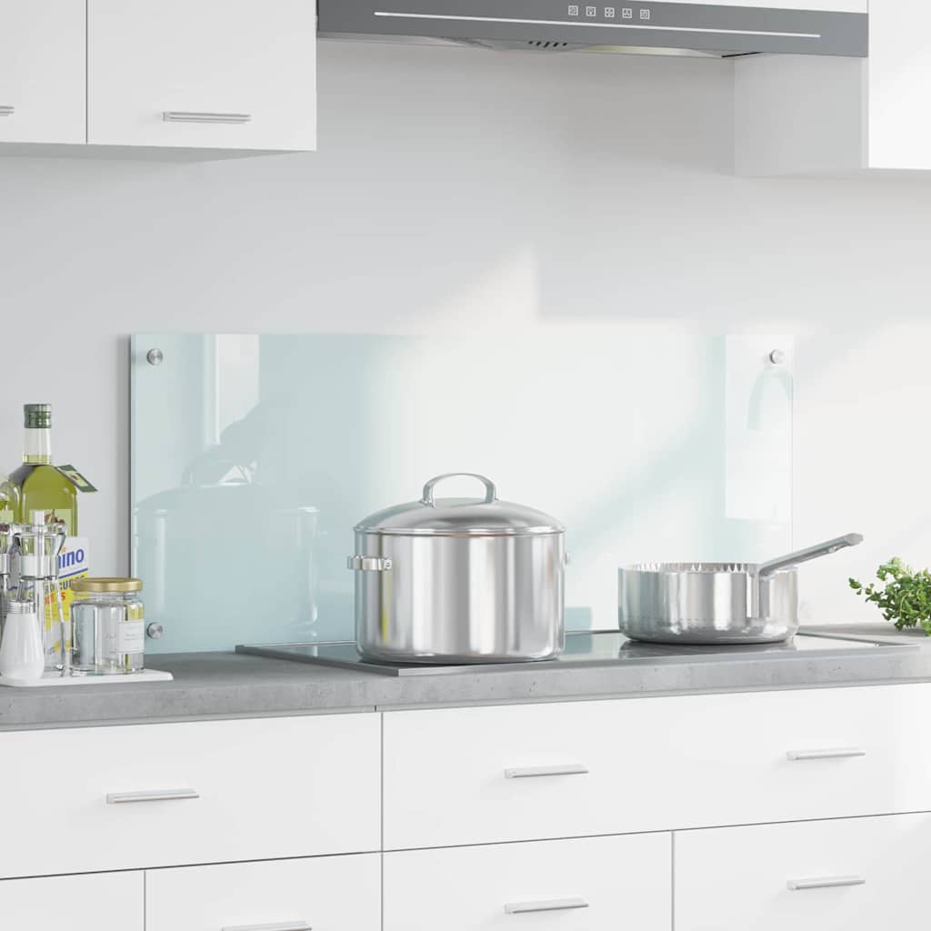 Vidaxl keukenachterwand melk 100 x 40 cm gehard glas