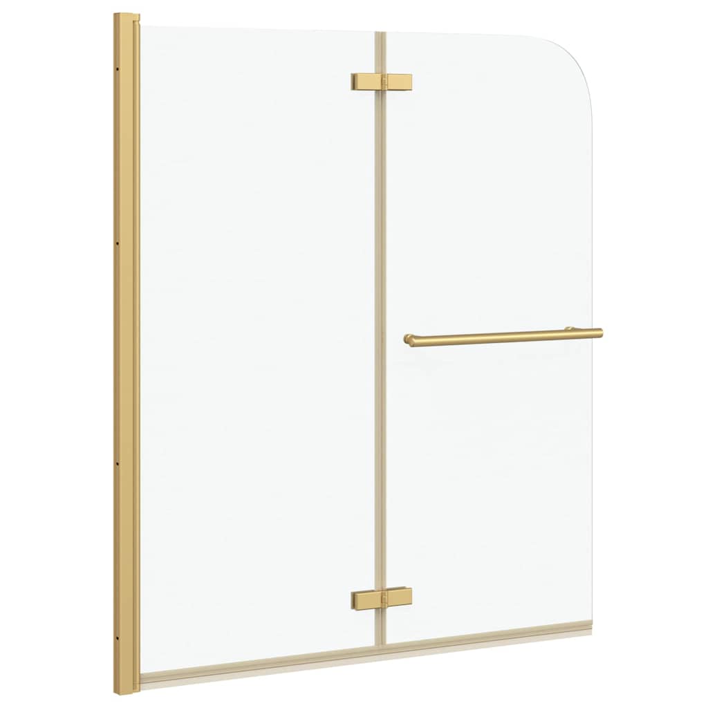Vidaxl douche omhulsel transparant en goud 120 x 140 cm