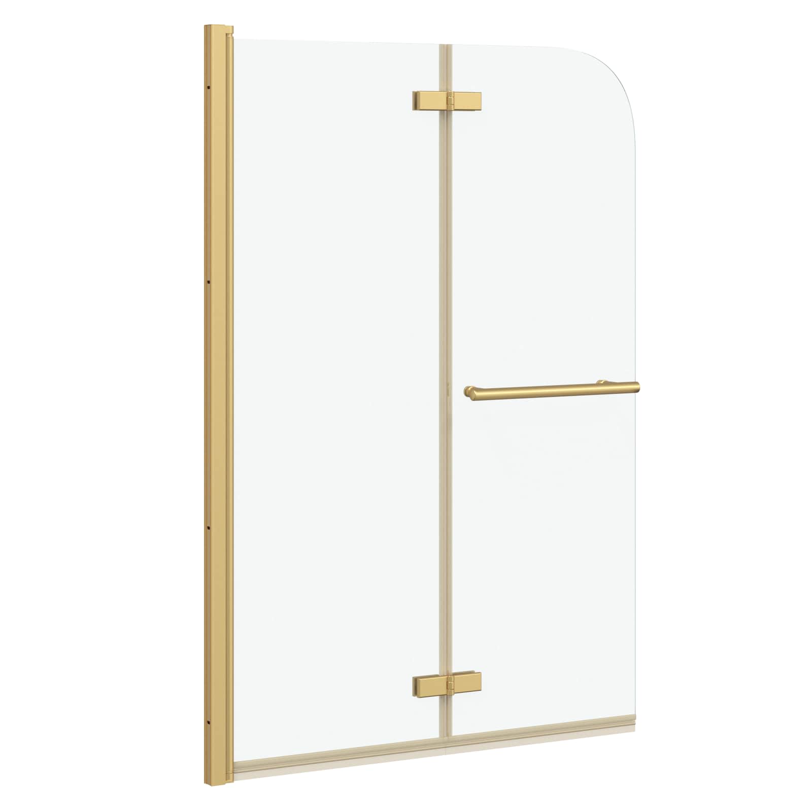 Vidaxl douche omhulsel goud 95 x 140 cm esg-glas en aluminium
