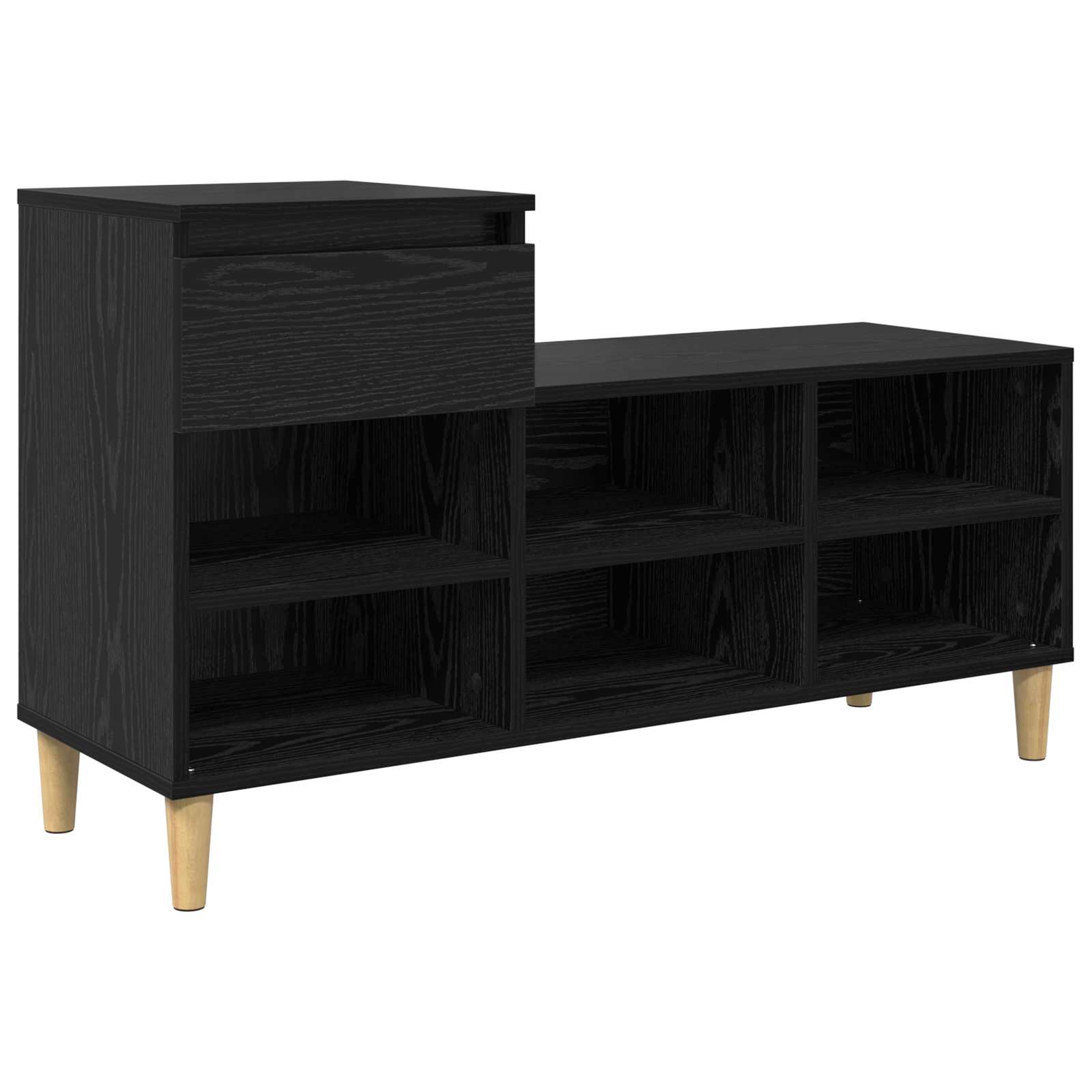 Vidaxl schoenenkast 102 x 36 x 60 cm bewerkt hout zwart eiken