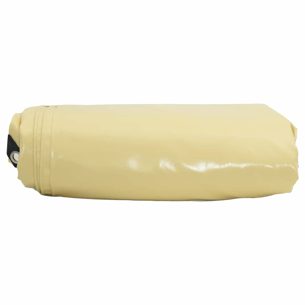 Vidaxl zeil 650g m² beige 5 x 5 m canvas met pvc-coating